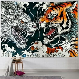 Shiartex Anime Japanese Yin Yang Koi Fish Wall Art