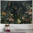 thumbnail image 1 of Creowell  Jungle Garden Flowers Birds Tapestry, Dark Natural Plant Floral Tapestry Tropical Botanical Aesthetic Wall Hanging for Bedroom Living Room College Dorm Home Office Poster  40x30inch, 1 of 6