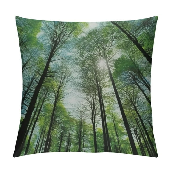 Creowell Landscapes Green Trees Decorative Throw Waist Pillow Case Cushion Cover Pillowcase