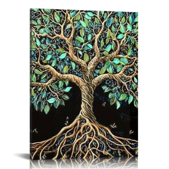 Creowell Leaves Roots Canvas Prints Wall Art Home Decor 12x16 12x16in
