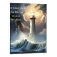 thumbnail image 1 of Creowell Lighthouse Wall Art Nautical Christian Wall Decor Beach Coastal Ocean Pictures Canvas Prints Painting Framed Artwork for Kitchen Bedroom Living Room Bathroom Home 16x20 In, 1 of 3