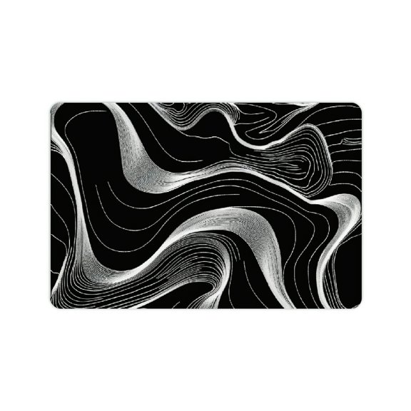 Creowell Lines Curves Abstract Diatom Mud Mats Non-Slip Home Fast Absorption 24x16in
