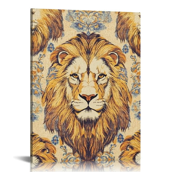 Creowell Lion Art Modern Canvas Prints Wall Art Home Decor 12x16 12x16in