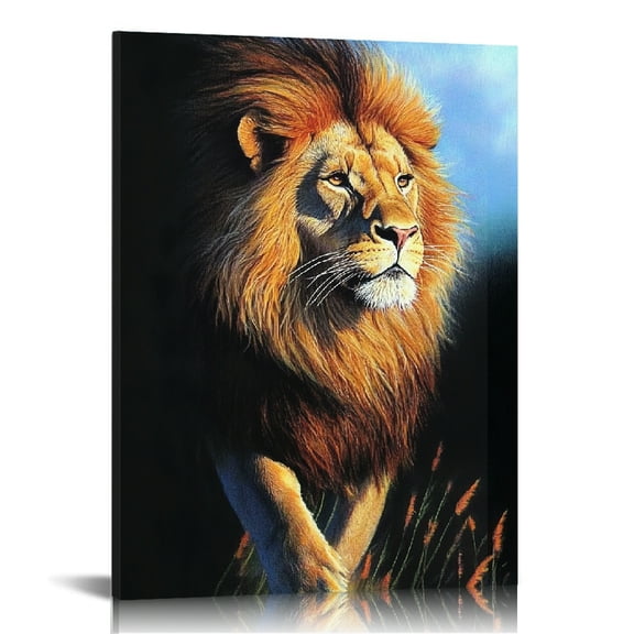 Creowell Lion Mane Canvas Print Wall Art Home Decor 12x16 16x20 12x16in