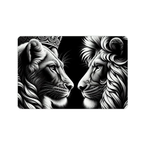 Creowell Lions Crowns Royalty Diatom Mud Bath Mat Fast Absorption 24x16in