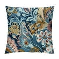 Creowell Mandala Throw Pillow Cover Haskell Teal Blue Bohemian Paisley