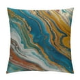 thumbnail image 1 of Creowell Marbles Throw Pillow Covers SetAbstract Acrylic Blue Marbling Artwork Texture Golden Glitter Decorative Throw Pillow Cover Farmhouse Pillowcase for Living Room Sofa Bed, 1 of 5