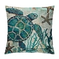 thumbnail image 1 of Creowell  Mediterranean Style Throw Pillow Case Sea Theme Decorative Squar Coastal Cushion Cover for Pillow Inserts, Nautical Pillow Covers White, 1 of 5