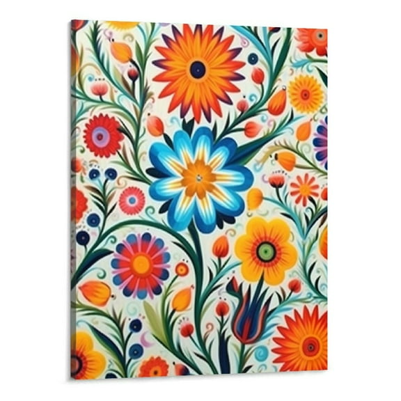 Creowell  Mexico Pattern Art Print, Mexican Art, Mexico Painting, Mexico Wall Decor, Colorful Mexican Wall Decor for Living Room Dinning Room, Mexican Home Decor, 16x20 Inch