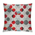 thumbnail image 1 of Creowell  Mid Century Throw Pillow Cushion Cover, Big Circular Spots and Oval Shapes Combined with The of Geometry, Decorative Square Accent Pillow Case,White Grey, 1 of 5