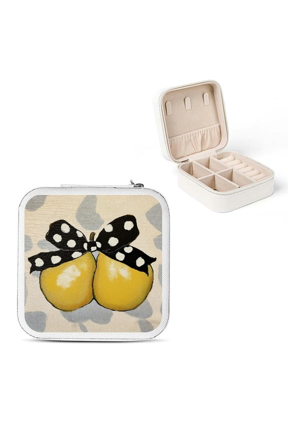 Mini Travel Jewelry Box for Necklaces Rings Earrings Gifts White