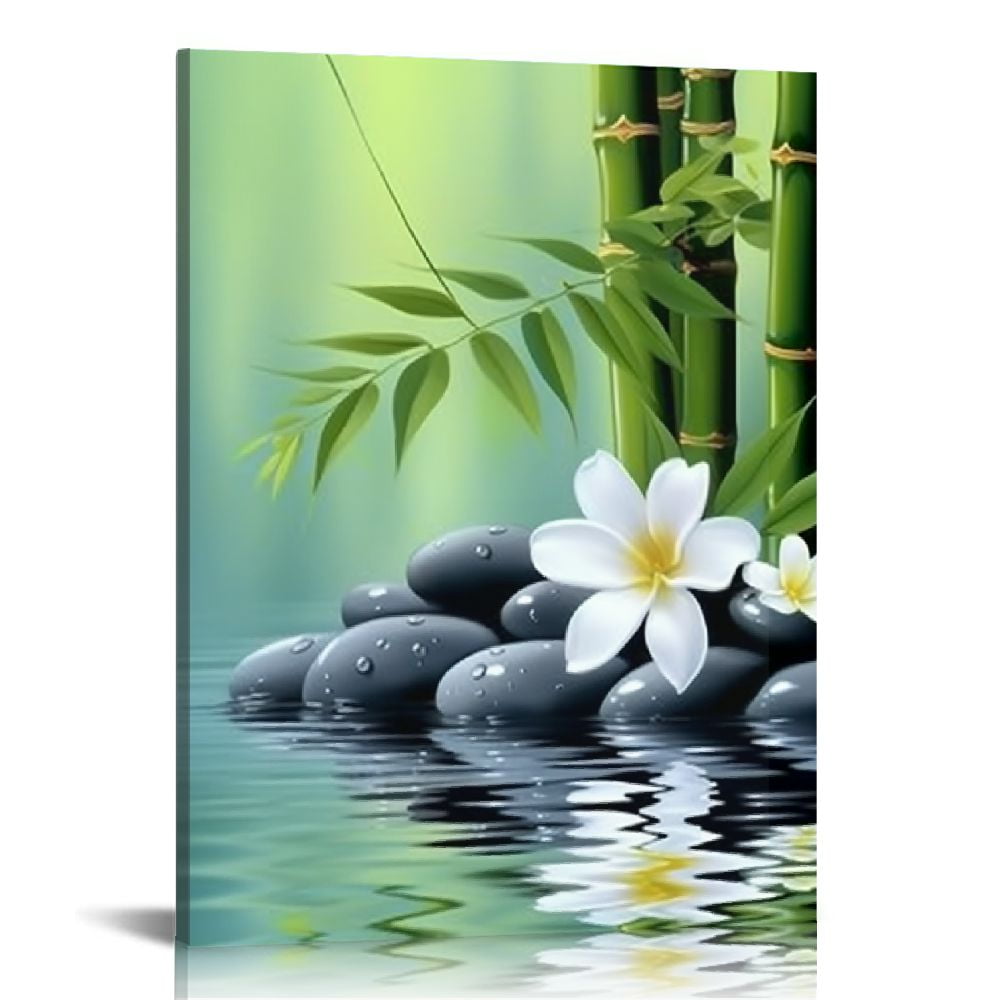 Creowell Modern Zen Canvas Print Spa Wall Art Spa Massage Treatment