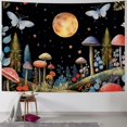 thumbnail image 1 of Creowell  Moon Garden Tapestry Mushroom Moonlit Tapestry Wall Hanging Floral Tapestry Butterfly Plant Poster Country Tapestry for Bedroom Dorm Living Room 50x40inch, 1 of 6
