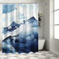 thumbnail image 1 of Creowell Mountain Snow Clouds Modern Waterproof Shower Curtain for Country Cottage & Farmhouse Bathroom Decor 100% Polyester Fiber Chic Design with Hooks 60x72, 1 of 7