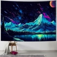 thumbnail image 1 of Creowell  Mountain Tapestry Starry Night Tapestries for Bedroom Aesthetic Moon and Stars Tapastry Wall Hanging Nature Forest Wall Tapestry for Living Room Dorm 60x50inch, 1 of 6
