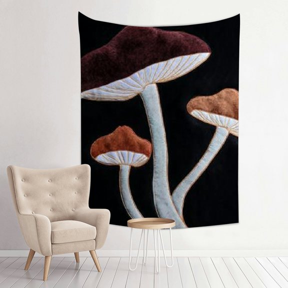 Creowell Mushroom Funk Art Tapestry Wall Hanging for Home Decor 30*40in