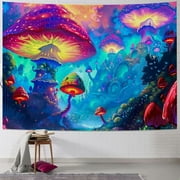Creowell Mushroom Tapestry and Wall Tapestry for Bedroom Aesthetic Living Room Dorm Decor Painting