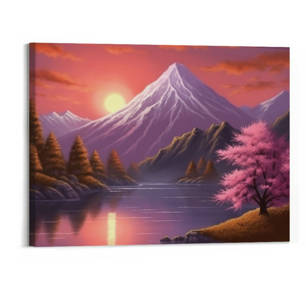 Valentine Gift Vibrant Lakeside Mountain Landscape Stunning Nature Scene  With Blue Water And Colorful Peaks Anniversary Gift, image size:1000x1000