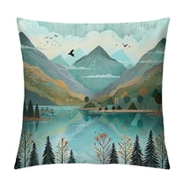 Creowell Nature Wall Art Mountain Wall Decor for Living Room Boho Landscape Watercolor Forest Pictures Canvas Artwork Nordic Style Abstract Geometric Painting Bedroom Modern Home Decoration