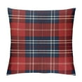 thumbnail image 1 of Creowell Navy Blue Red Christmas Plaid Throw Pillow Covers Scottish Tartan Plaid Decorative Pillow Cases, Rustic Farmhouse Square Soft Cushion Covers for Holiday Couch Sofa Bed Decor,Multi-Size White, 1 of 5