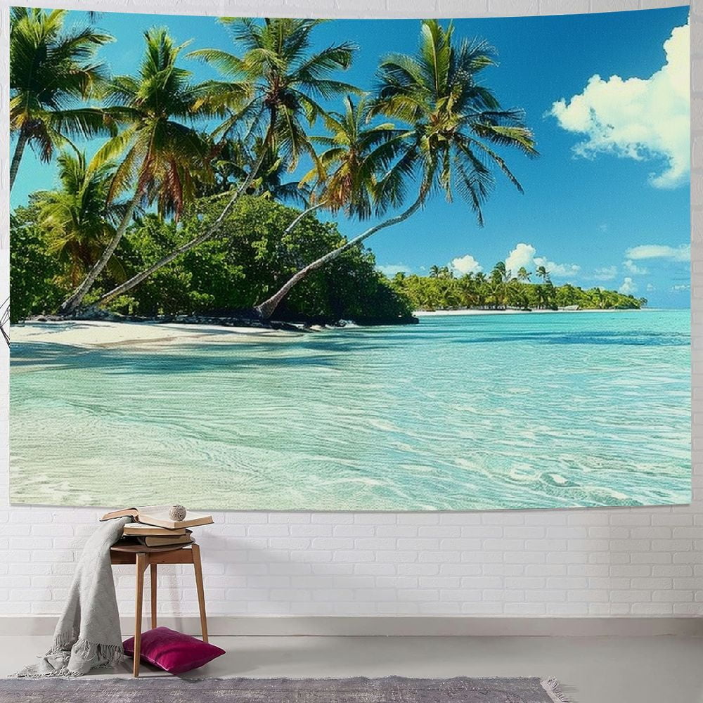Creowell Ocean Beach Tapestry Wall Hanging Beach Wall Decor Hawaii