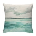 thumbnail image 1 of Creowell Ocean Waves Clouds Pillow Covers for Couch Sofa Indoor Outdoor Throw Pillow Cover 1PC 22x22in, 1 of 5