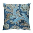 thumbnail image 1 of Creowell Paisley Pattern Pillow Covers Blue Brown Cream Square Couch Pillow Cases Multicolor Flower Decorative Throw Pillows Home Decor for Living Room Bedroom Sofa Couch Cushion White, 1 of 5