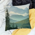 thumbnail image 1 of Creowell Party Decor Birthday Gift Mountains Trees Lake Throw Pillow Cover 18x18in, 1 of 5