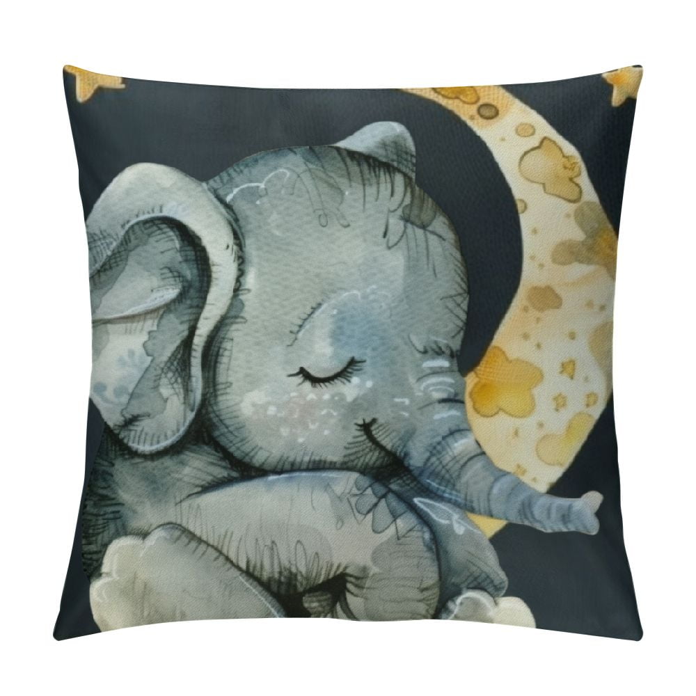 Creowell Personalized Pillow Cases with Names Elephant Custom Pillow