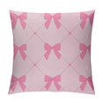 thumbnail image 1 of Creowell Pillow Covers Bows Home Furnishing Throw Pillow Cover Square Short Plush Square Design 18x18in, 1 of 5