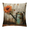 thumbnail image 1 of Creowell Pillow Covers Rustic Orange Poppies Farmhouse Throw Pillows, Outdoor Pillowcase Cushion Case Decor for Home Sofa Couch Bed Soft and Durable Short Plush Pillowcase (Universal 1) White, 1 of 5