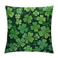 thumbnail image 1 of Creowell  Pillowcase St Patrick's Day Truck Green  Square Throw Pillow Covers Protector Pillow Sham Clover Green Leaves Spring Shamrock Pillow Case with Zipper, 1 of 5