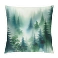 thumbnail image 1 of Creowell Pine Tree Throw Pillow Covers Watercolor Blue Green Square Rustic Style Natural Forest Fog Print Decorative Pillowcase Spring Summer Cushion Cover for Home Sofa Bed Outdoor，Multi-Size, 1 of 5