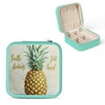 thumbnail image 1 of Creowell Pineapple Flexible Storage Jewelry Box for Travel Essential, Compact Size for Necklace, Ring, Earring Organization Green, 1 of 5