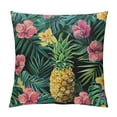 thumbnail image 1 of Creowell Pineapple Tropical Jungle Pillow Covers for Couch Sofa Indoor Outdoor, High-Quality 1PC 12x12in, 1 of 5