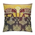 thumbnail image 1 of Creowell Print Elephant Sun Decorative Throw Pillow Covers Case Cushion Cover for Sofa Couch Chair Bed Back Zipper Insert Not Included White, 1 of 5