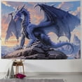 thumbnail image 1 of Creowell  Purple Dragon Tapestry for bedroom, Medieval Fantasy Animals Tapestry for Men Wall Hanging Aesthetic Decoration For Living Room Dorm 40x60inch, 1 of 6