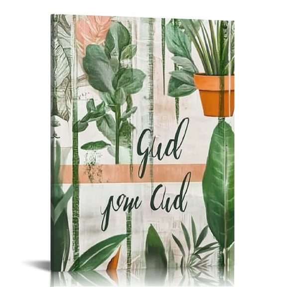 Creowell Quote Plant Anne Said Canvas Print Wall Art Home Decor 12x16in