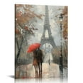 thumbnail image 1 of Creowell  Romantic Wall Art Prints for Home Decor A Couple Eiffel Tower Paris Canvas Abstract Artwork for Office Kitchen Bedroom Walls - 16x20 in/12x16 in, 1 of 5