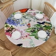 Creowell Round Butterfly Edged Table Cover Spring Decorations