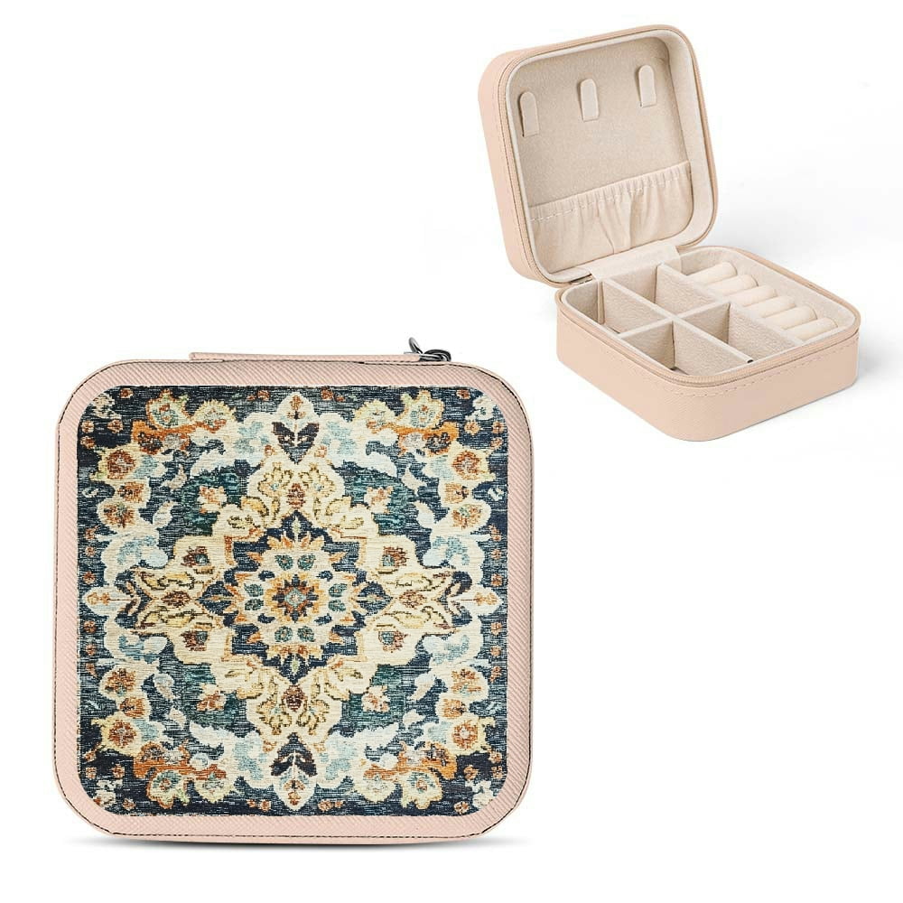 Creowell Rug Medallion Crafts Jewelry Storage Box for Travel Essentials ...