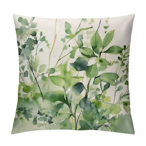Creowell Sage Green Pillow Covers Fall Farmhouse Print Decorative Pillows for Couch Outdoor Pillows Case, Green Throw Pillow Cover for Living Room Bedroom Cushion Covers for Home Decor