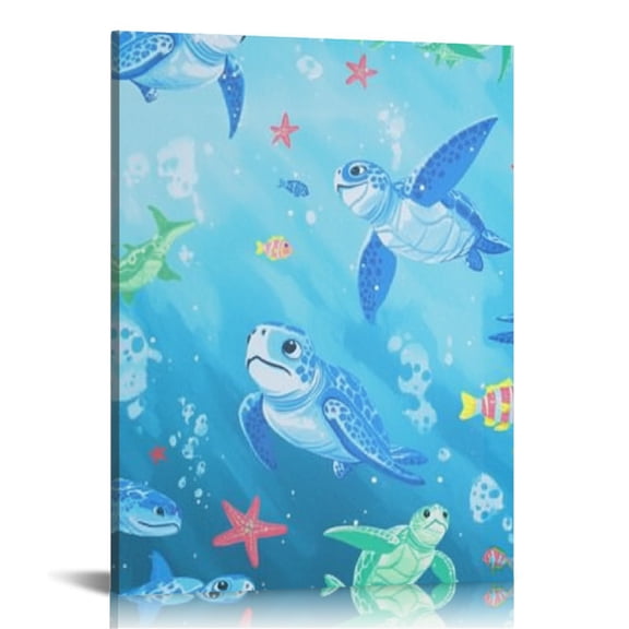 Creowell Sea Turtle Canvas Prints Wall Art Home Decor 12x16 16x20 16x20in