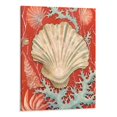 thumbnail image 1 of Creowell Seashell Wall Art Set Orange Bathroom Canvas Prints, Ocean Themed Coral Coastal Decor, Nautical Beach Pictures,Artwork for Home, Bedroom Each16x20 Inches, 1 of 3