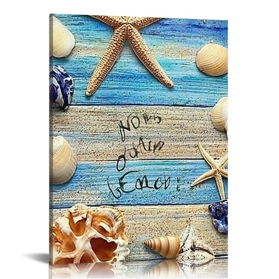 Creowell Shells Starfish Art Modern Canvas Prints Wall Decor 16x20in