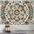 thumbnail image 1 of Creowell  Sketched Floral Medallion Tapestry, Bohemian Mandala Wall Hanging Tapestries, Indian Art Print Mural for Bedroom Living Room Dorm Home Décor 50x40inch, 1 of 6