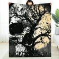 thumbnail image 1 of Creowell Skull Tree Moon Fuzzy Soft Cozy Blanket - Multi-Purpose Gift 60*80in, 1 of 7