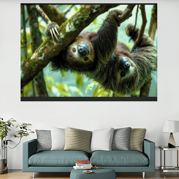 Creowell Sloth Tree Branch Wall Tapestry Art Home Decor 100% Polyester 60x40in