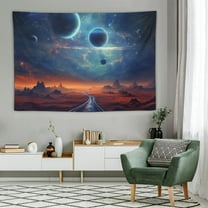 Creowell  Solar System Astronaut Tapestry Space Poster Decorative Painting Canvas Wall Tapestry And Art Picture Print Modern Family Bedroom Decor Posters 60x40 Inch 60x40in