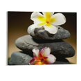 thumbnail image 1 of Creowell Spa Decor Zen Canvas Wall Art for Home Decor Spa Stones and Plumeria Orchid Stones Spa Wall Decor for Home Decoration Ready to Hang 20x16inch, 1 of 3